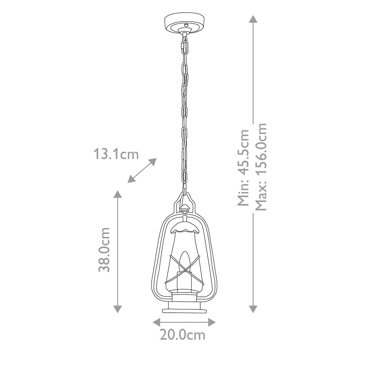 Elstead Miners Old Bronze Outdoor Pendant Light - IP44