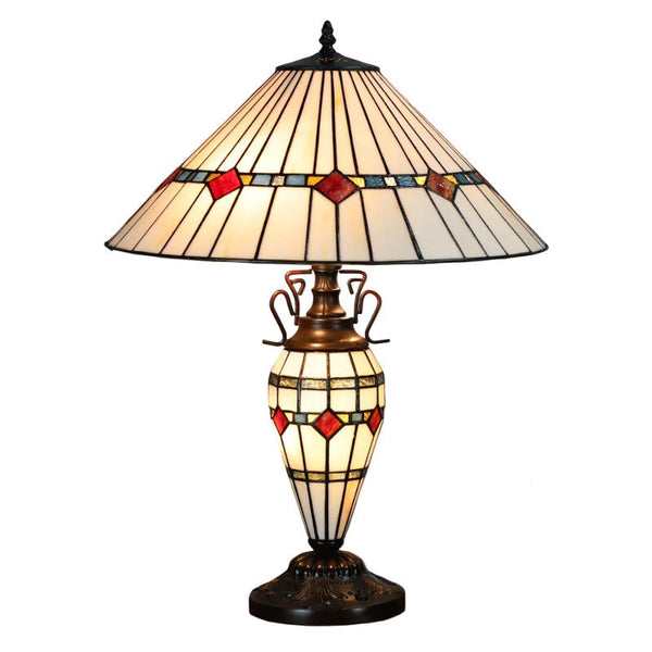 Minster Bexley Double Tiffany Table Lamp