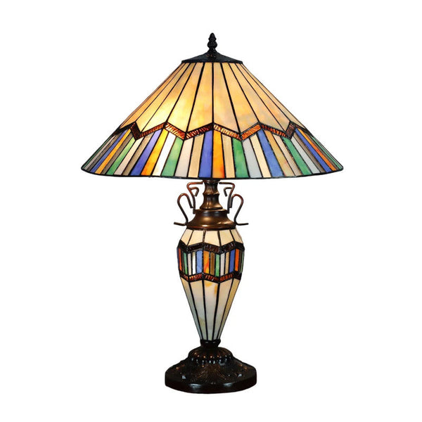 Minster Oldbury Double Tiffany Table Lamp