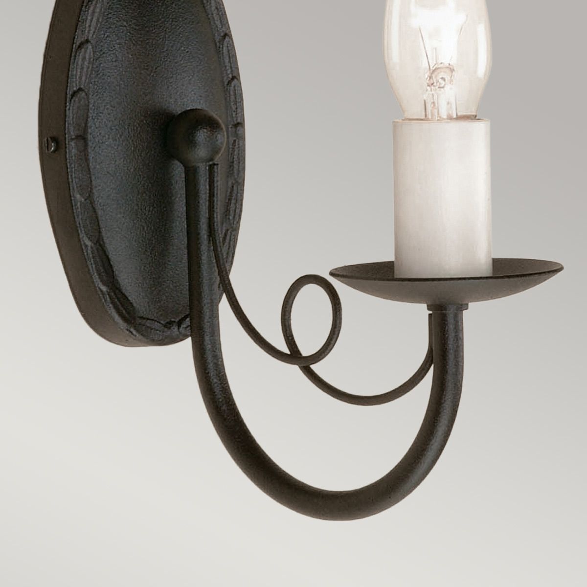 Elstead Minster Black 1 Light Wall Light