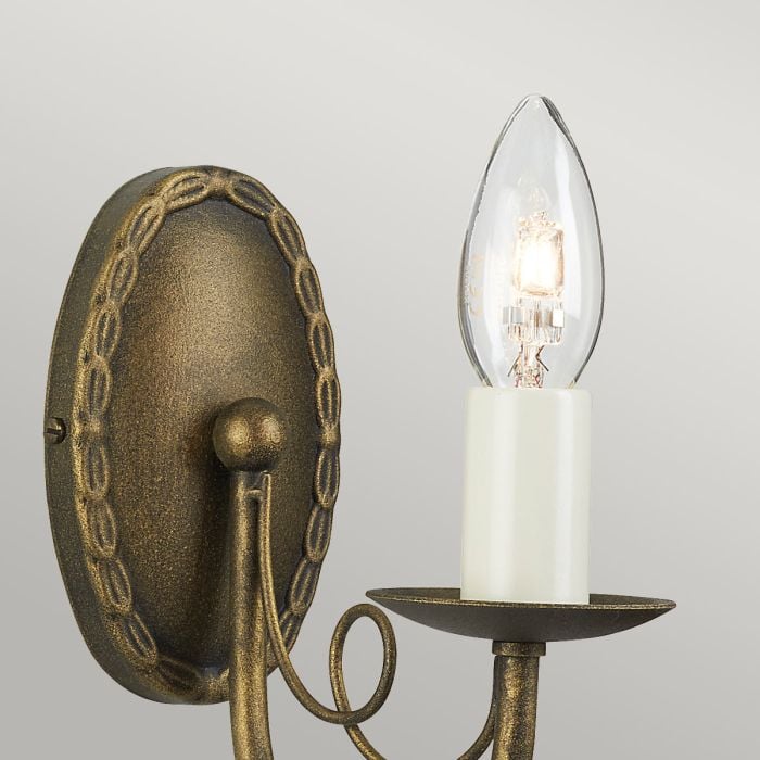 Elstead Minster Black & Gold 1 Light Wall Light-warehouse-clearance-020426