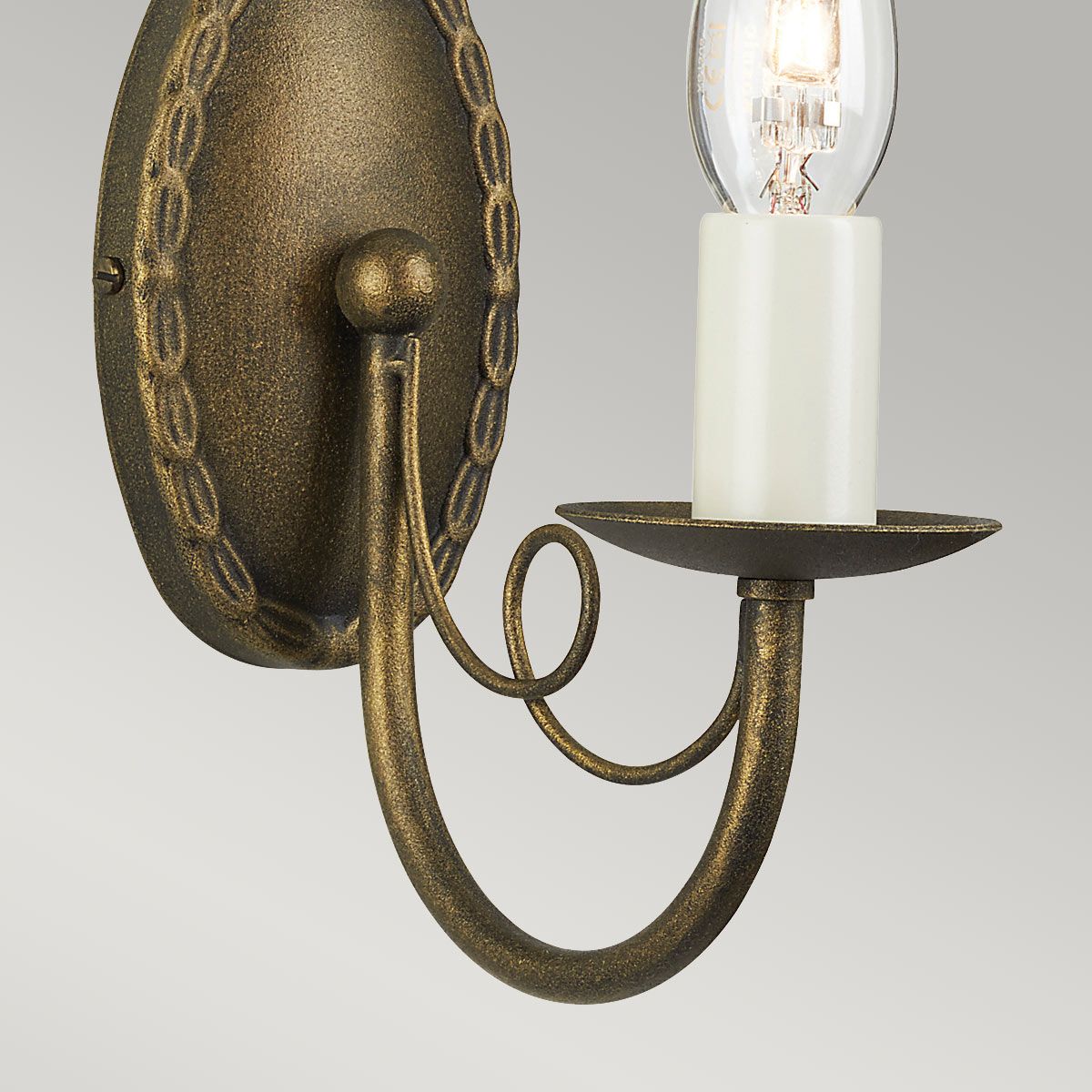 Elstead Minster Black & Gold 1 Light Wall Light-warehouse-clearance-020426