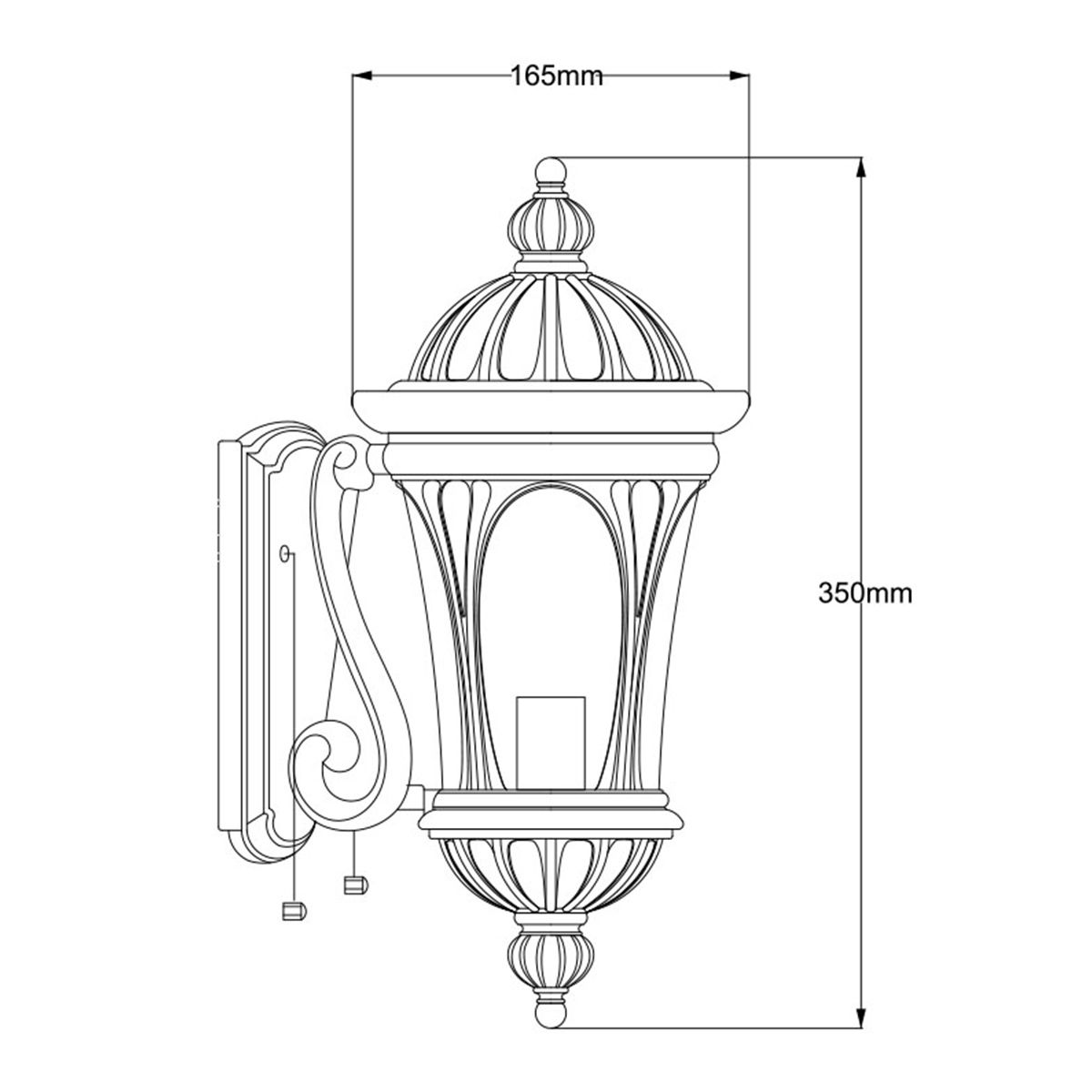 New England Weathered Bronze Small Outdoor Wall Light