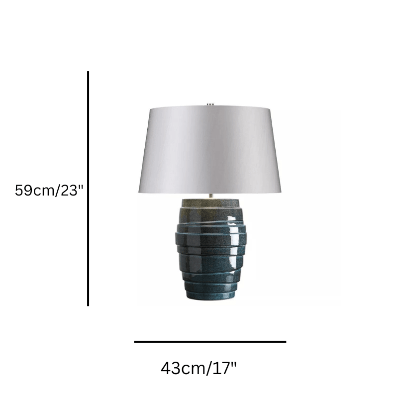 neptune blue ceramic table lamp size guide
