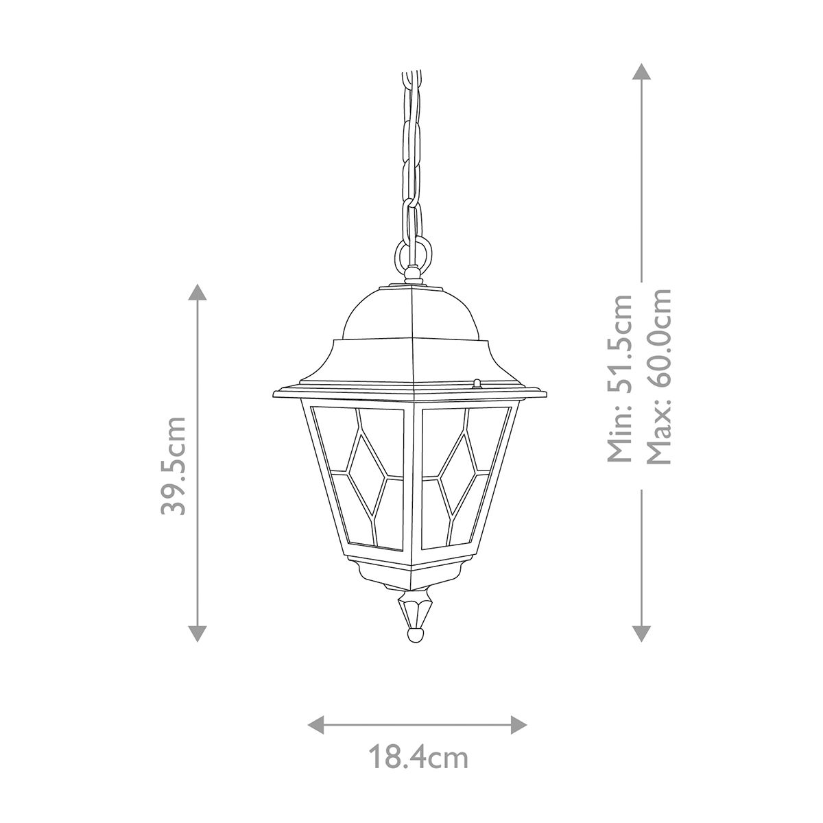 Elstead Norfolk Black Outdoor Pendant Light-warehouse-clearance-140826