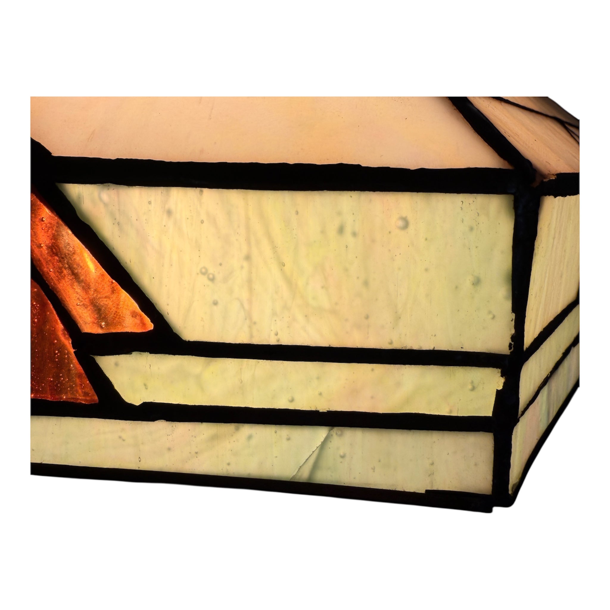 Nevada Medium Tiffany Ceiling Light - 1 Bulb Fitting-cracked-110326