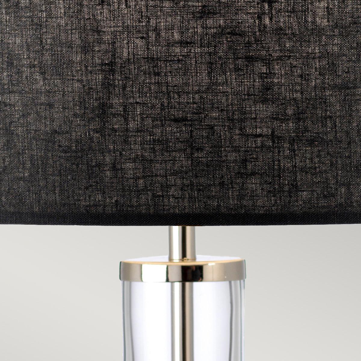 Elstead Orb 1 Nickel Light Table Lamp - Black Shade-clearance