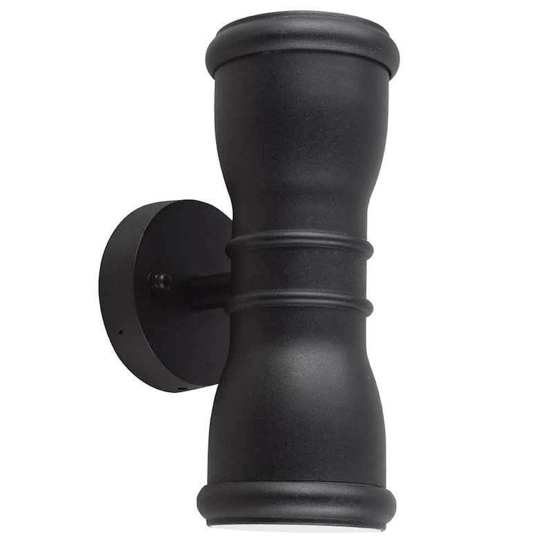 Elstead Malvern Black Outdoor Up And Down Wall Light-WAREHOUSE-40-260626