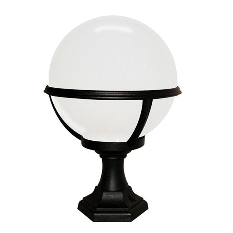 Elstead Glenbeigh Black Outdoor Pedestal/Porch Lantern-wh-20-091026