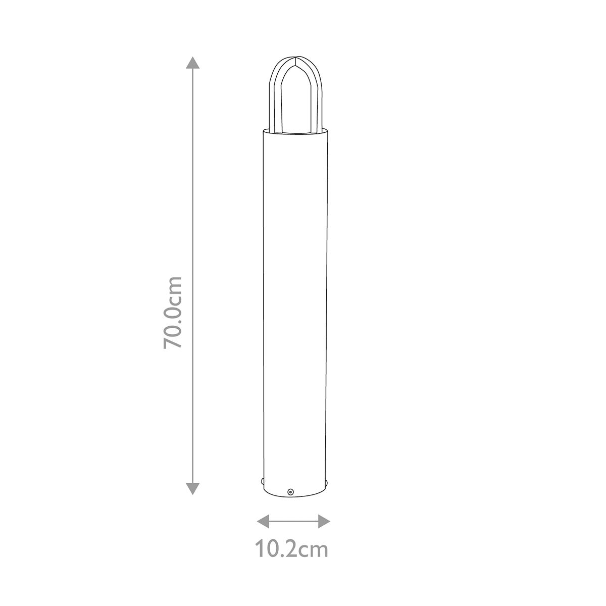 Elstead Paignton 1 Light Silver Outdoor Bollard