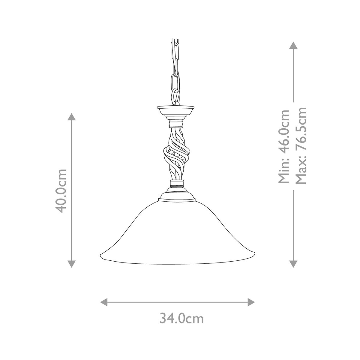 Elstead Pembroke Black Ceiling Light