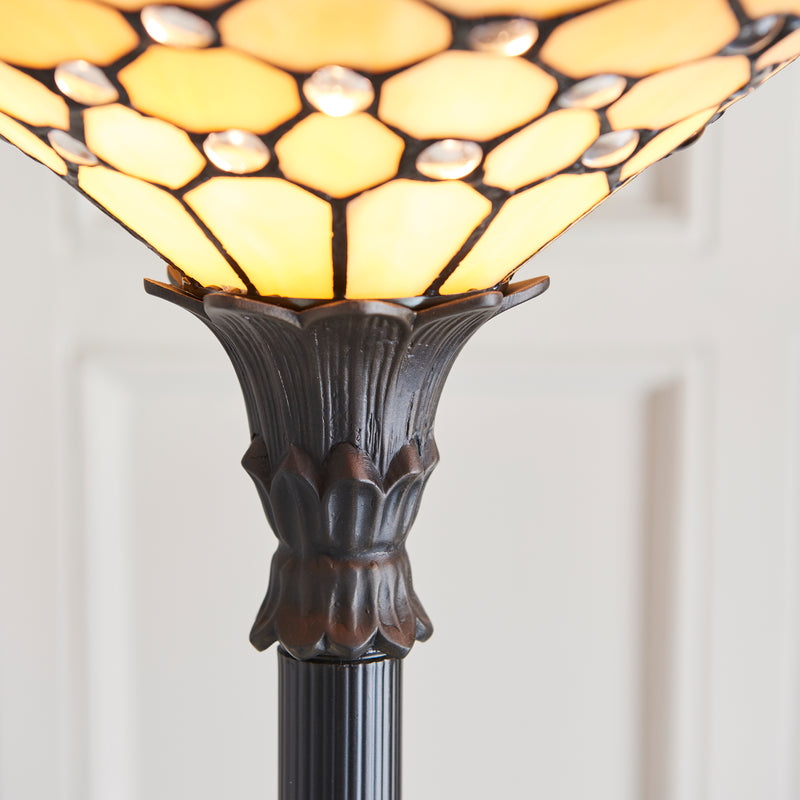 Interiors 1900 Pearl Tiffany Uplighter Floor Lamp
