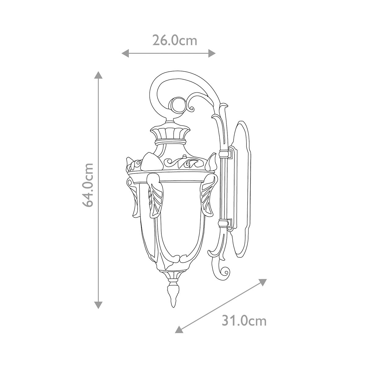 Philadelphia Bronze Large Outdoor Downlighter Wall Light-OPEN-BOX-50-270826