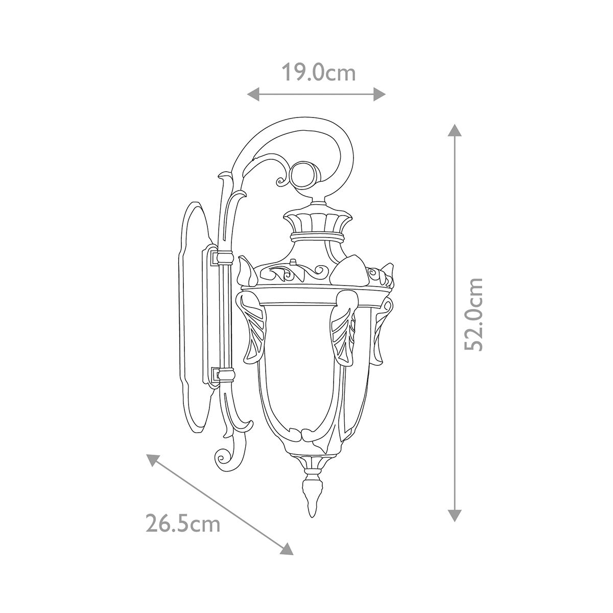 Elstead Philadelphia Bronze Medium Outdoor Downlighter