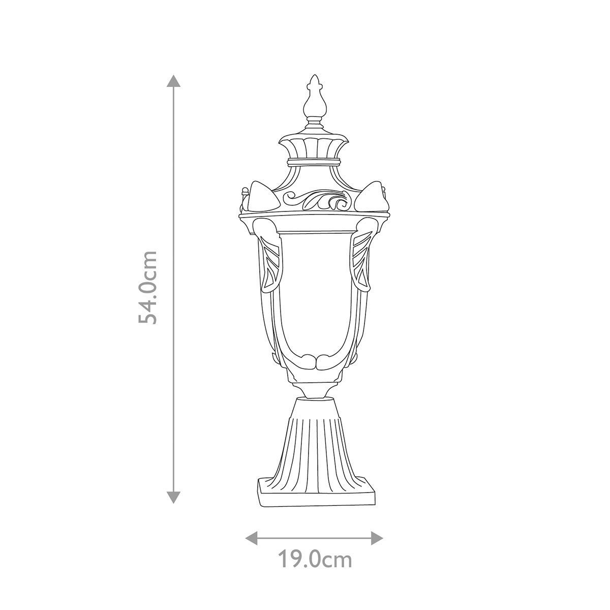 Philadelphia Old Bronze Medium Outdoor Pedestal Lantern