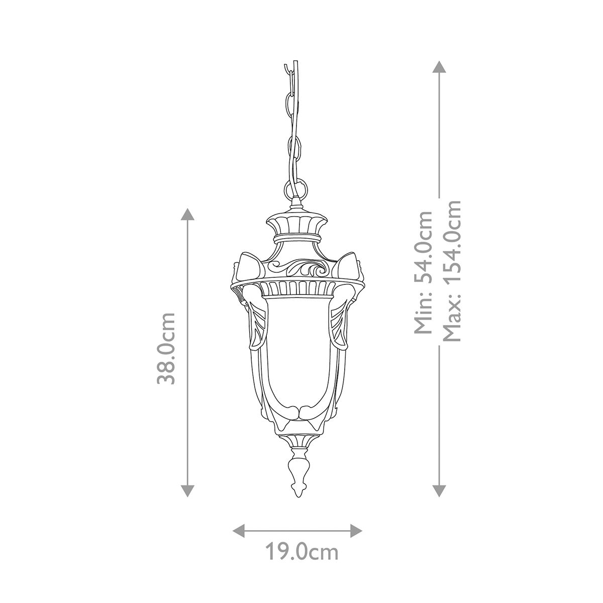 Elstead Philadelphia Bronze Medium Outdoor Pendant Light