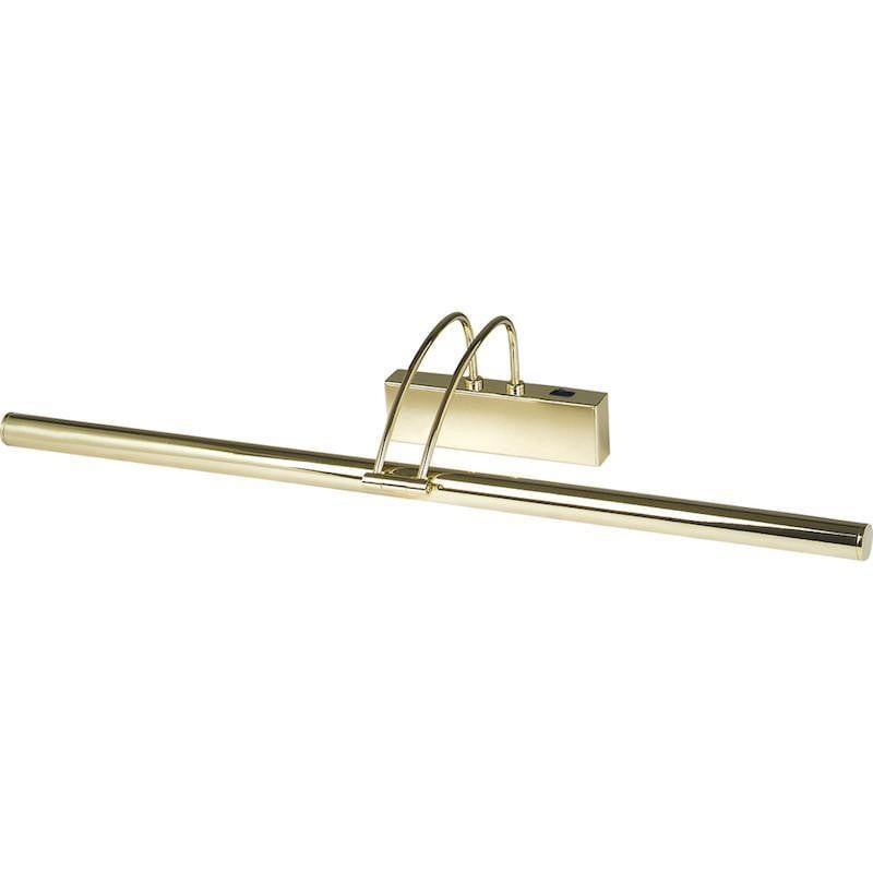 Picture Lights - Searchlight Polished Brass Finish Slimline Picture Light With Adjustable Head
