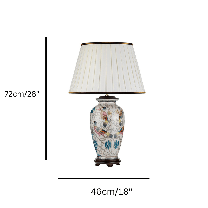 ping ceramic table lamp size guide