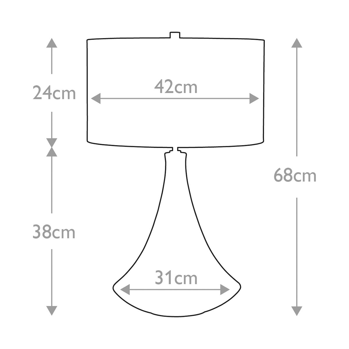 Elstead Pinner 1 Light Ceramic Table Lamp