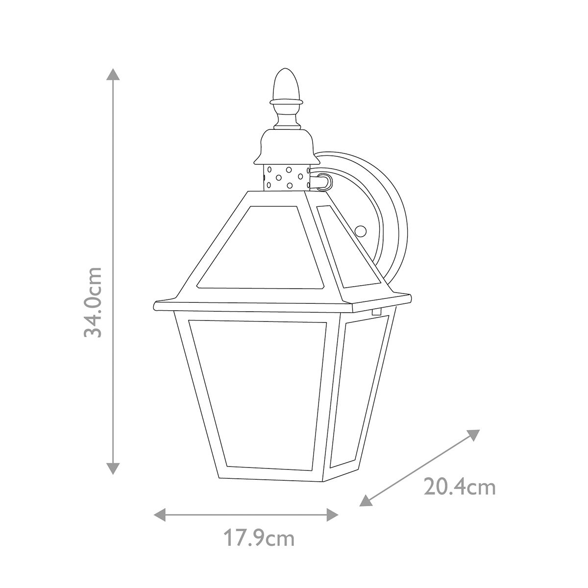 Elstead Polruan Black Outdoor Wall Light-warehouse-180926
