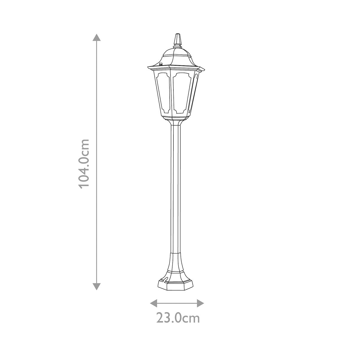 Elstead Parish Black Outdoor Bollard Light