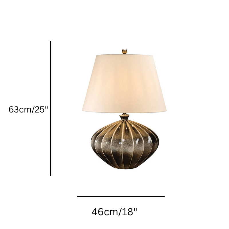 pumpkin ceramic table lamp size image