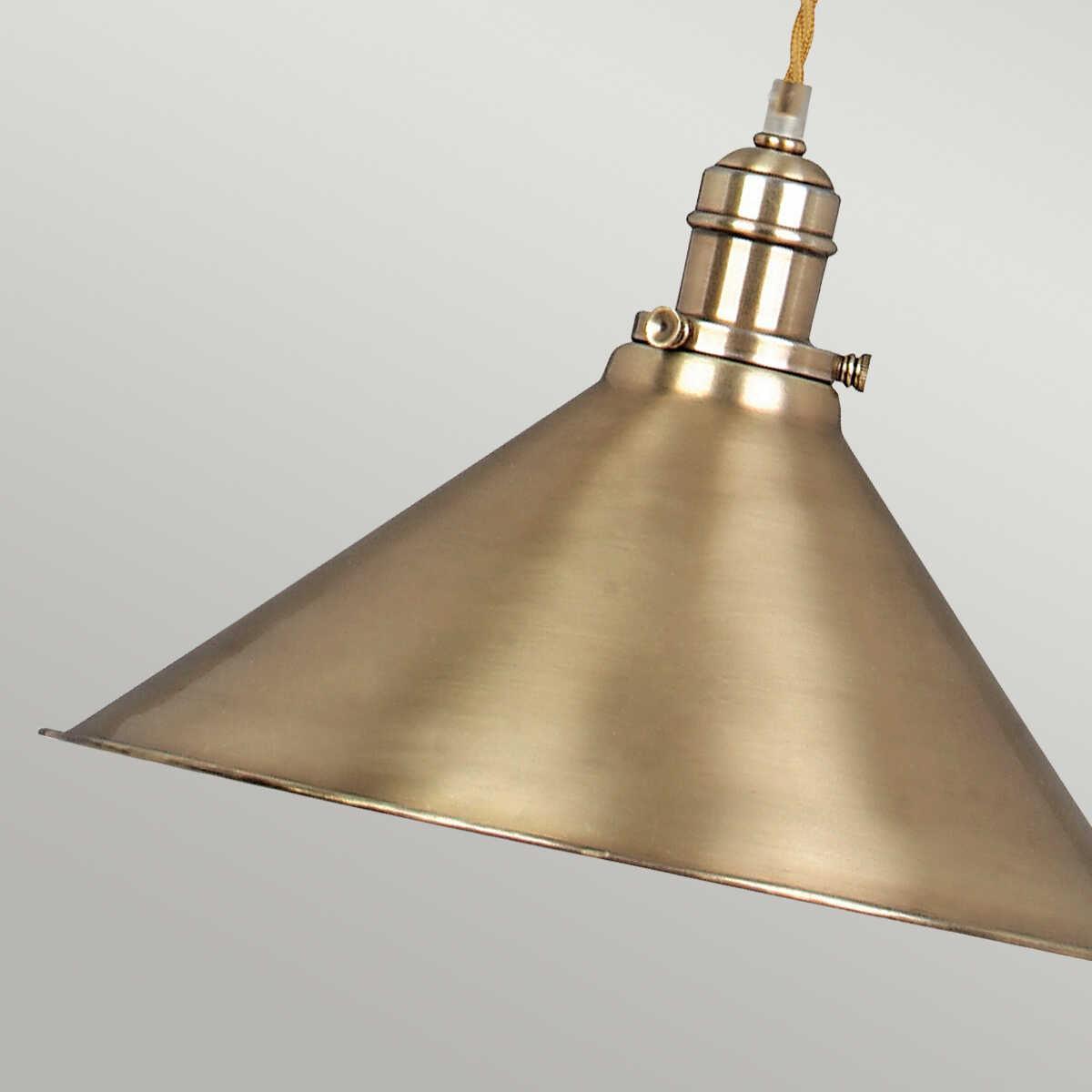 Elstead Provence Aged Brass 1 Light Rise & Fall Ceiling Pendant-OPEN-BOX-50-260626