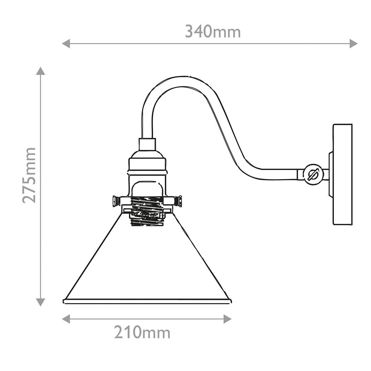 Elstead Provence Brass Wall Light