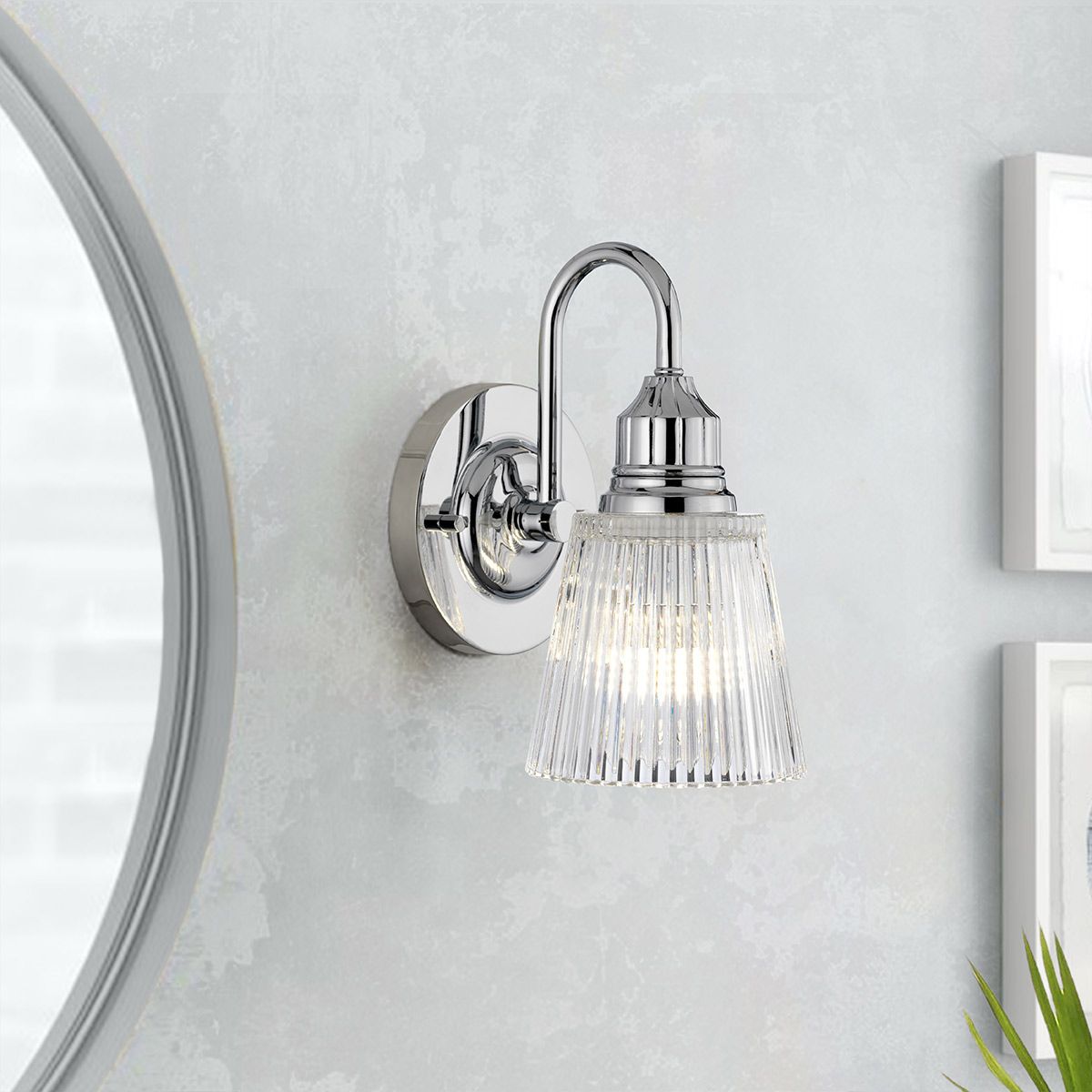 Addison Polished Chrome Bathroom Wall Light