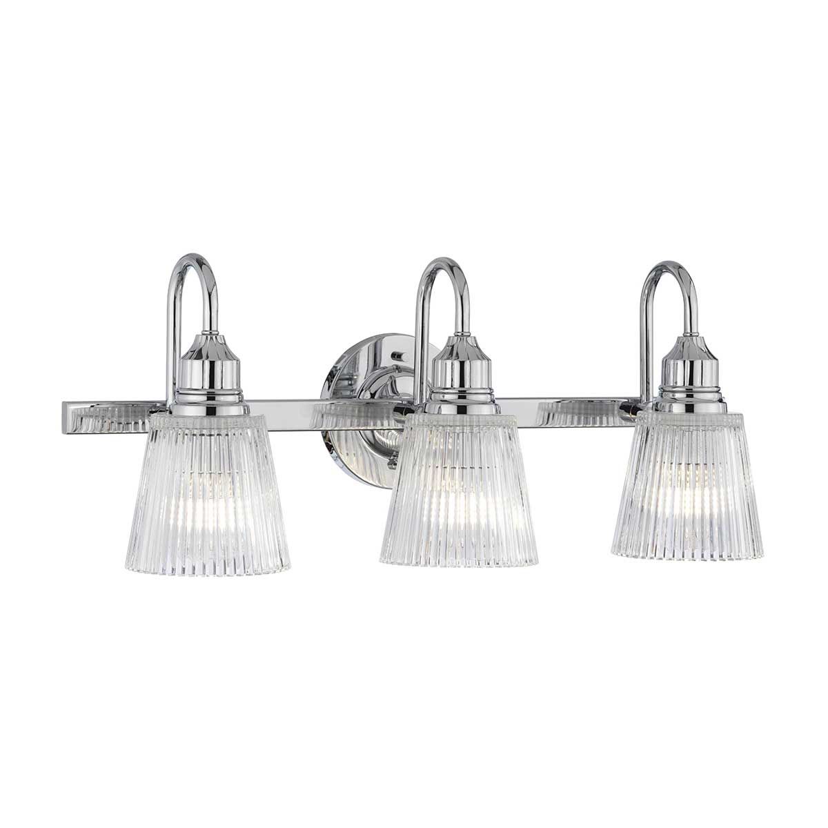 Addison 3 Light Polished Chrome Bathroom Wall Light QN-ADDISON3-BATH by Quintiesse