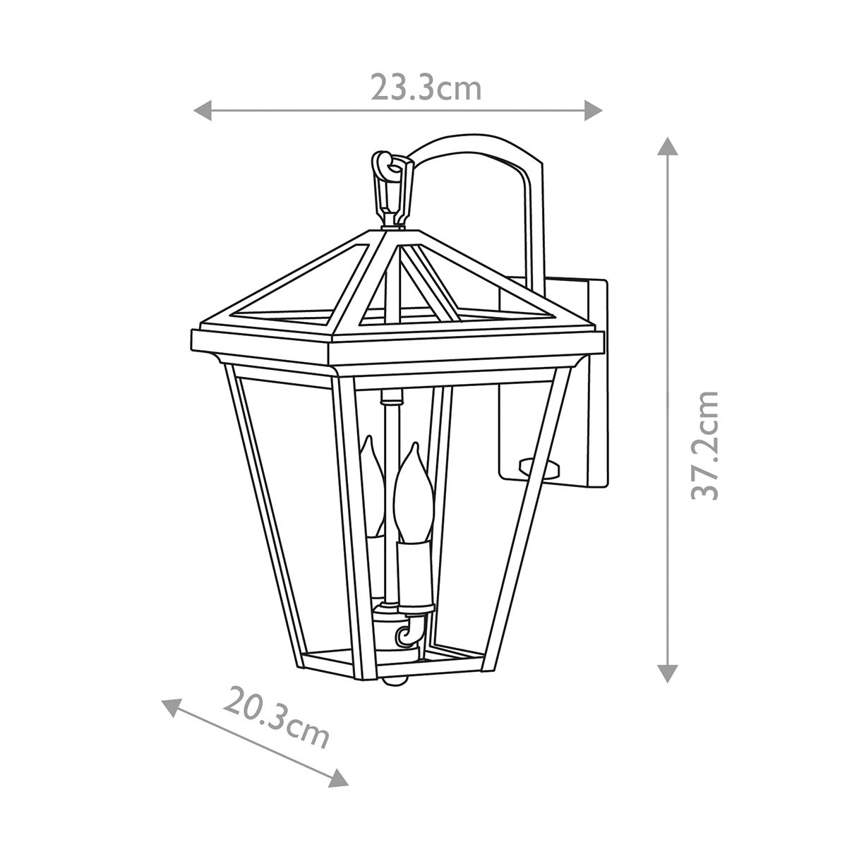 Alford Place 2 Light Small Outdoor Wall Lantern-warehouse-180926