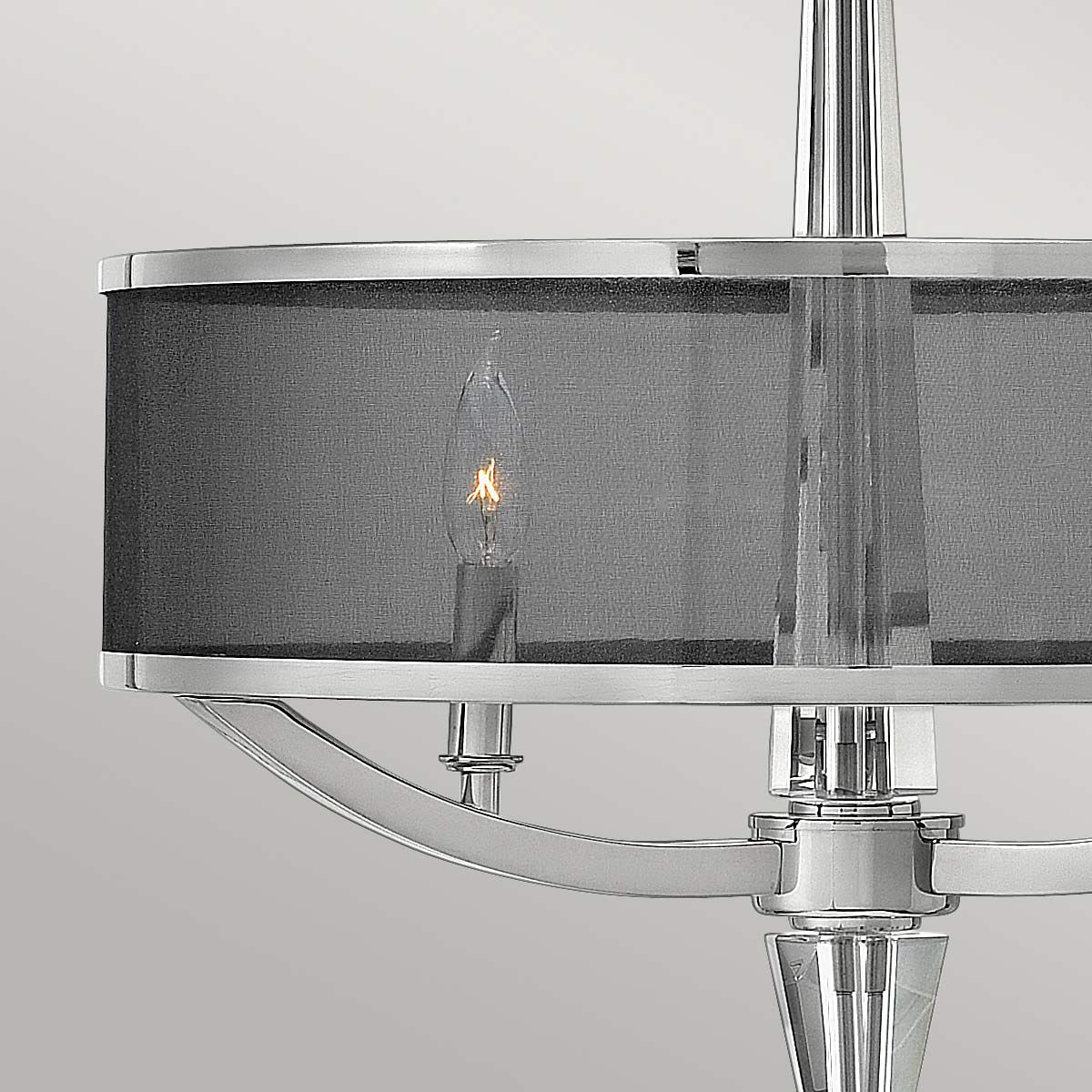 Ascher 3 Light Polished NIckel Pendant