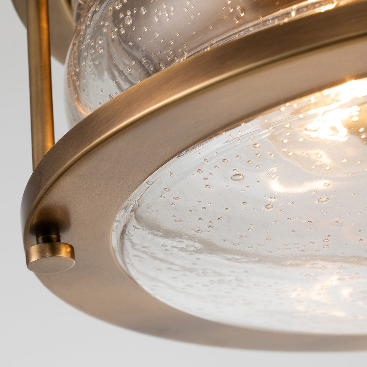Ashland Bay Brass Flush Bathroom Ceiling Light-warehouse-clearance-140826