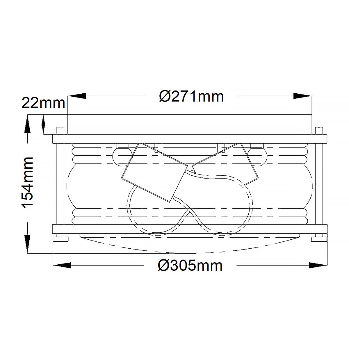 Ashland Bay Brass Flush Bathroom Ceiling Light-warehouse-clearance-140826