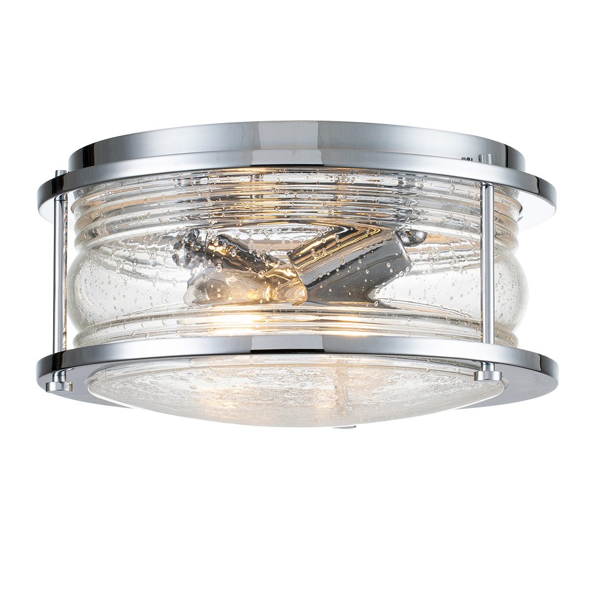 Ashland Bay Polished Chrome Flush Bathroom Ceiling Light