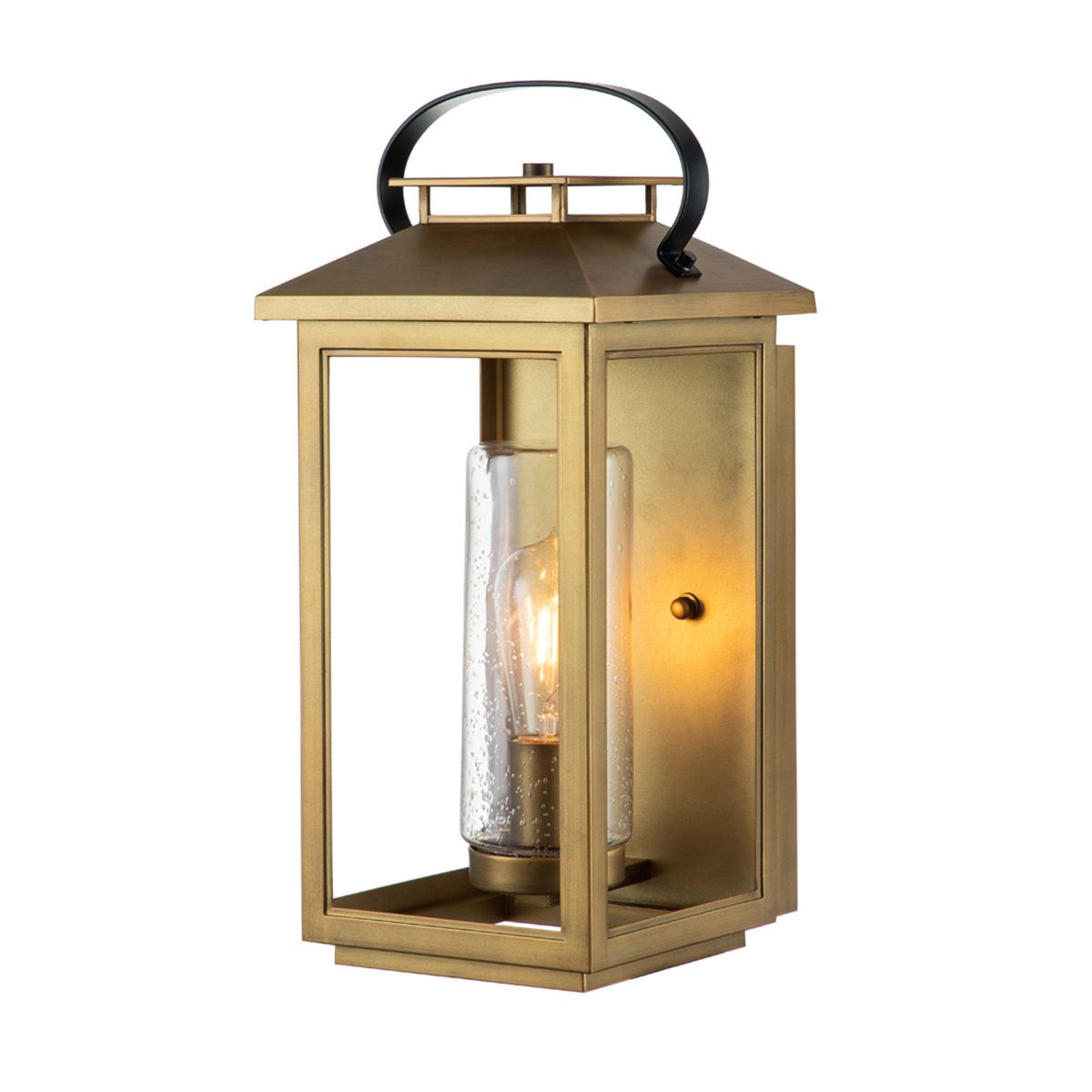 Atwater 1 Light Medium Brass Outdoor Wall Lantern QN-ATWATER-M-PDB by Hinkley