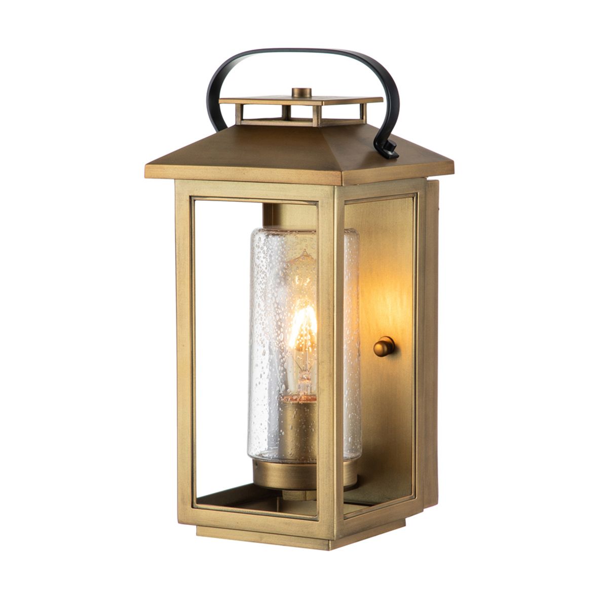 Atwater 1 Light Small Brass Outdoor Wall Lantern QN-ATWATER-S-PDB by Hinkley