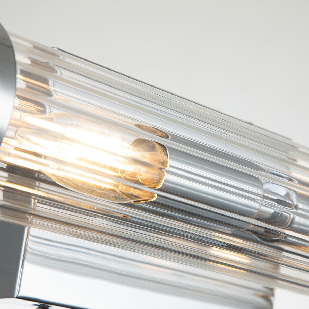 Azores Double Polished Chrome Bathroom Wall Light