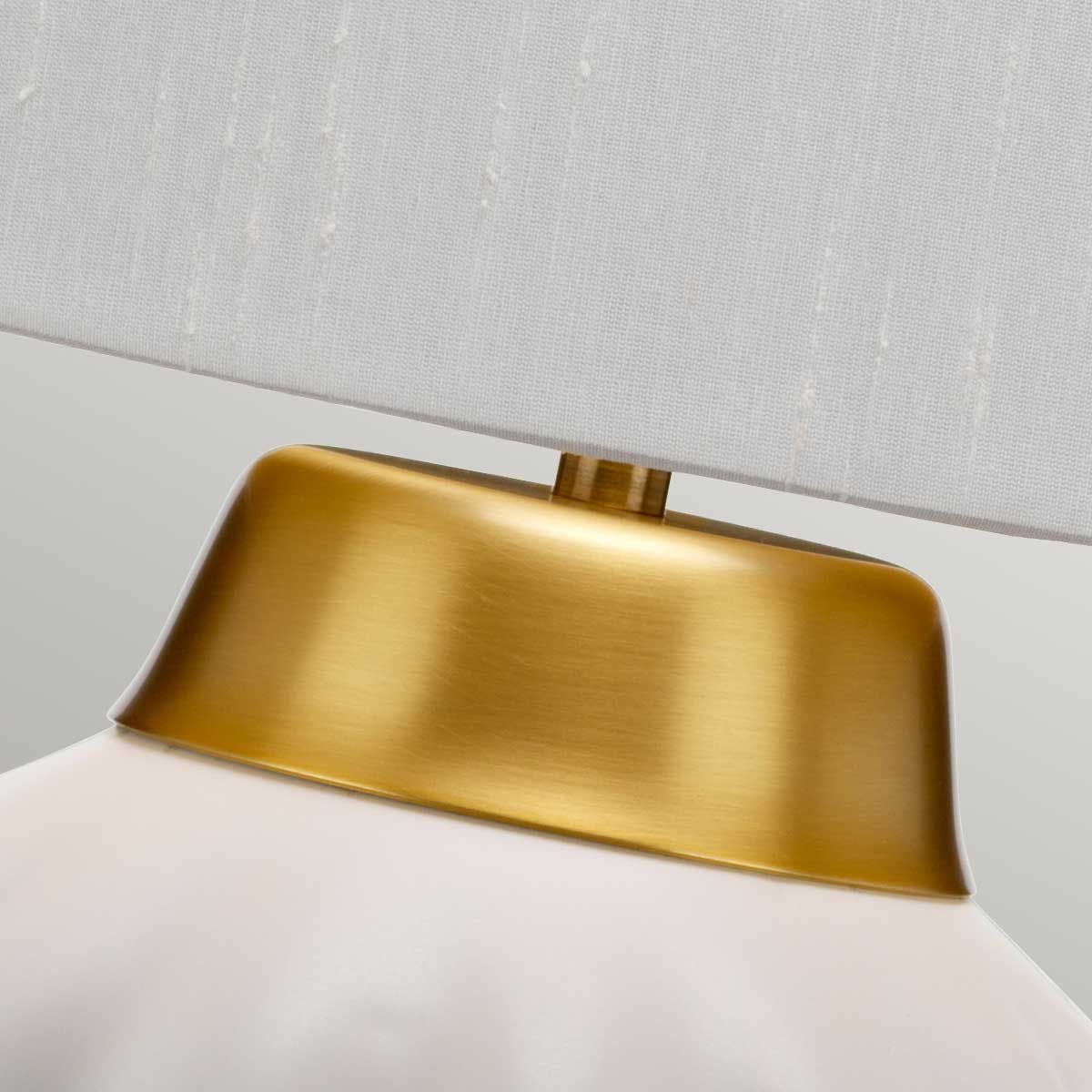 Bexley White & Brushed Brass Table Lamp