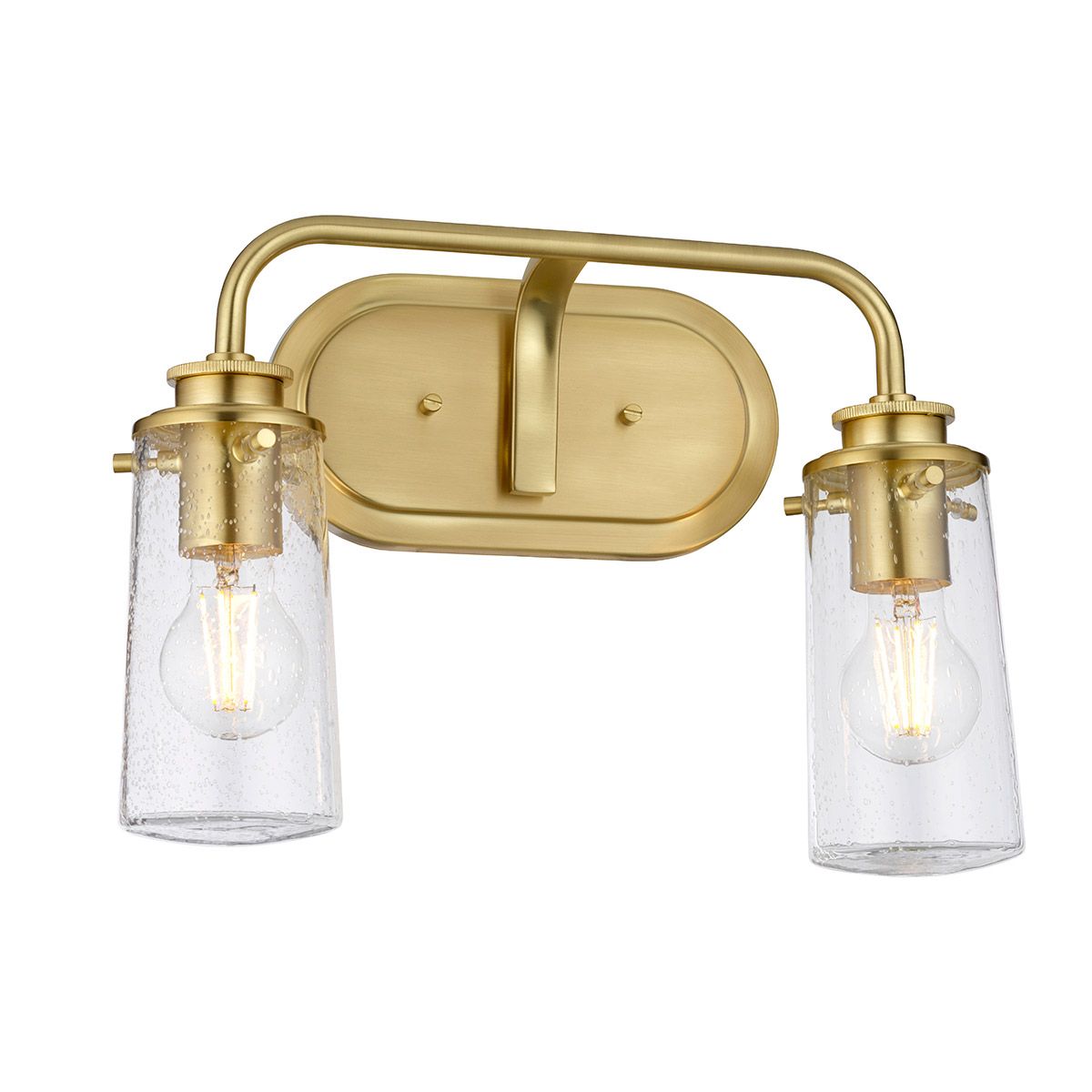 Braelyn Brass Double Bathroom Wall Light QN-BRAELYN2-BB by Kichler