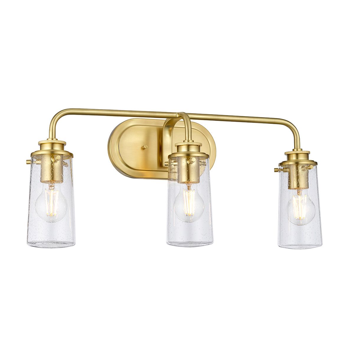 Braelyn 3 Light Brushed Brass Bathroom Wall Light QN-BRAELYN3-BB by Kichler