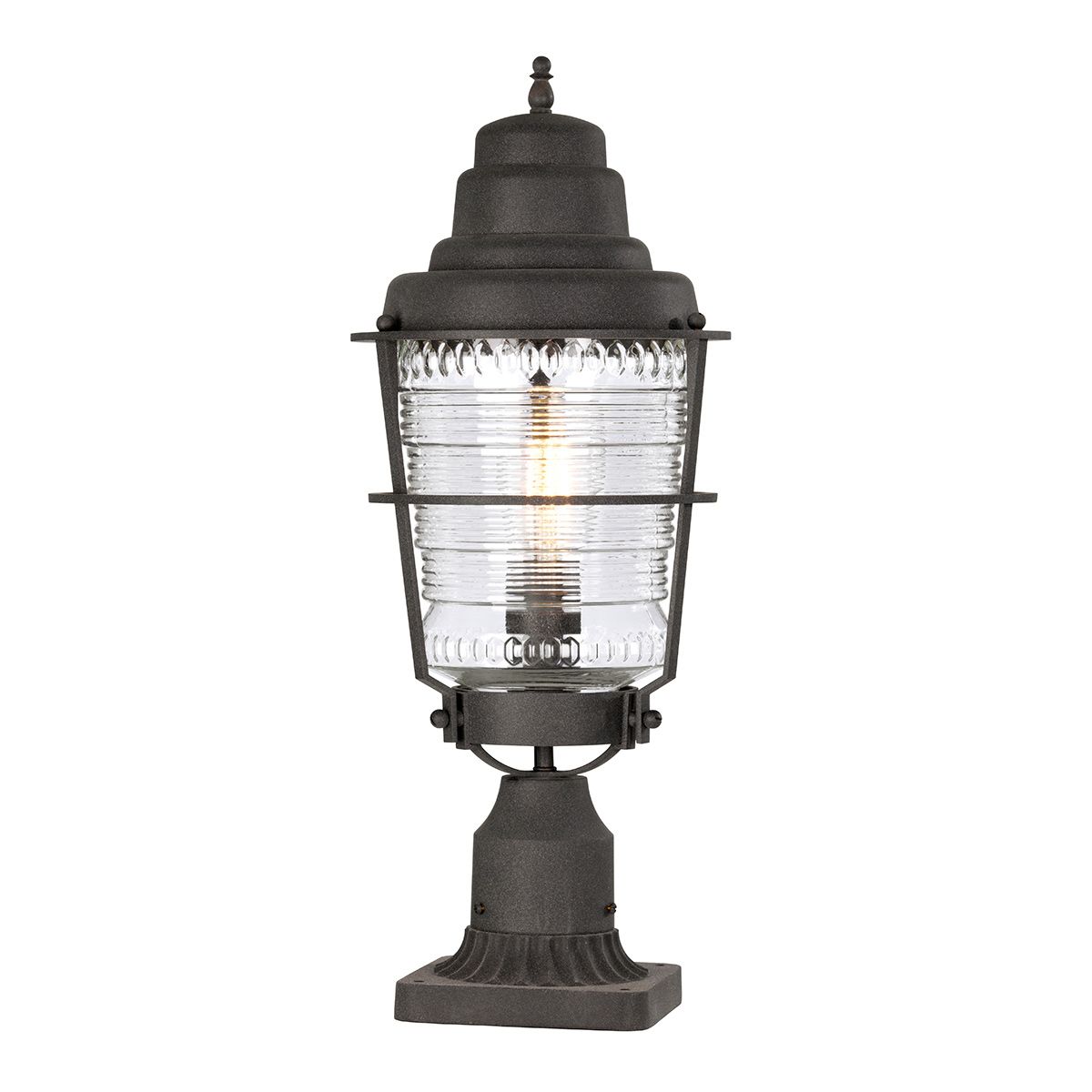 Chance Harbor Zinc Outdoor Pedestal Lantern