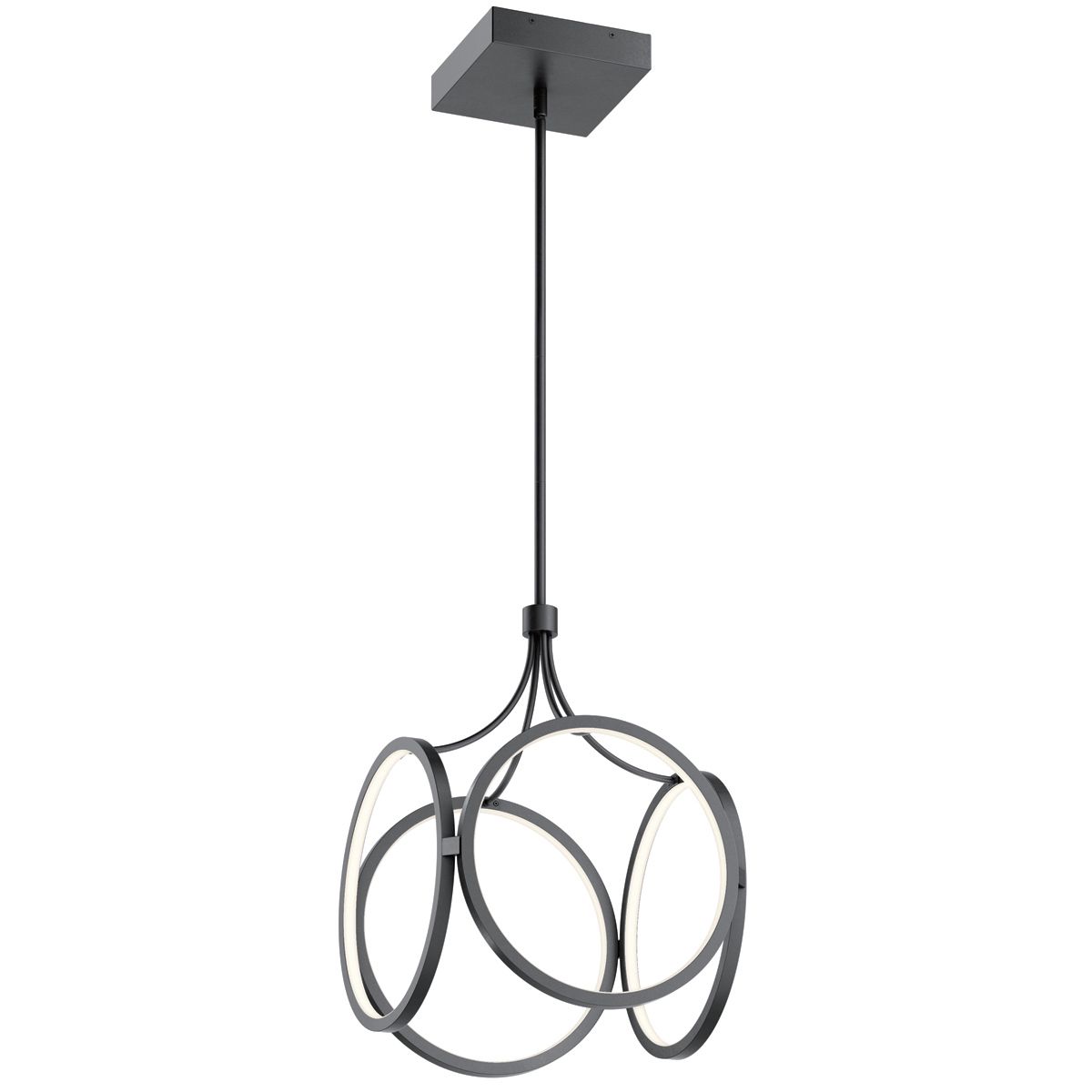 Ciri Modern LED Matte Black Pendant By Quintiesse Lighting QN-CIRI-P-MBK