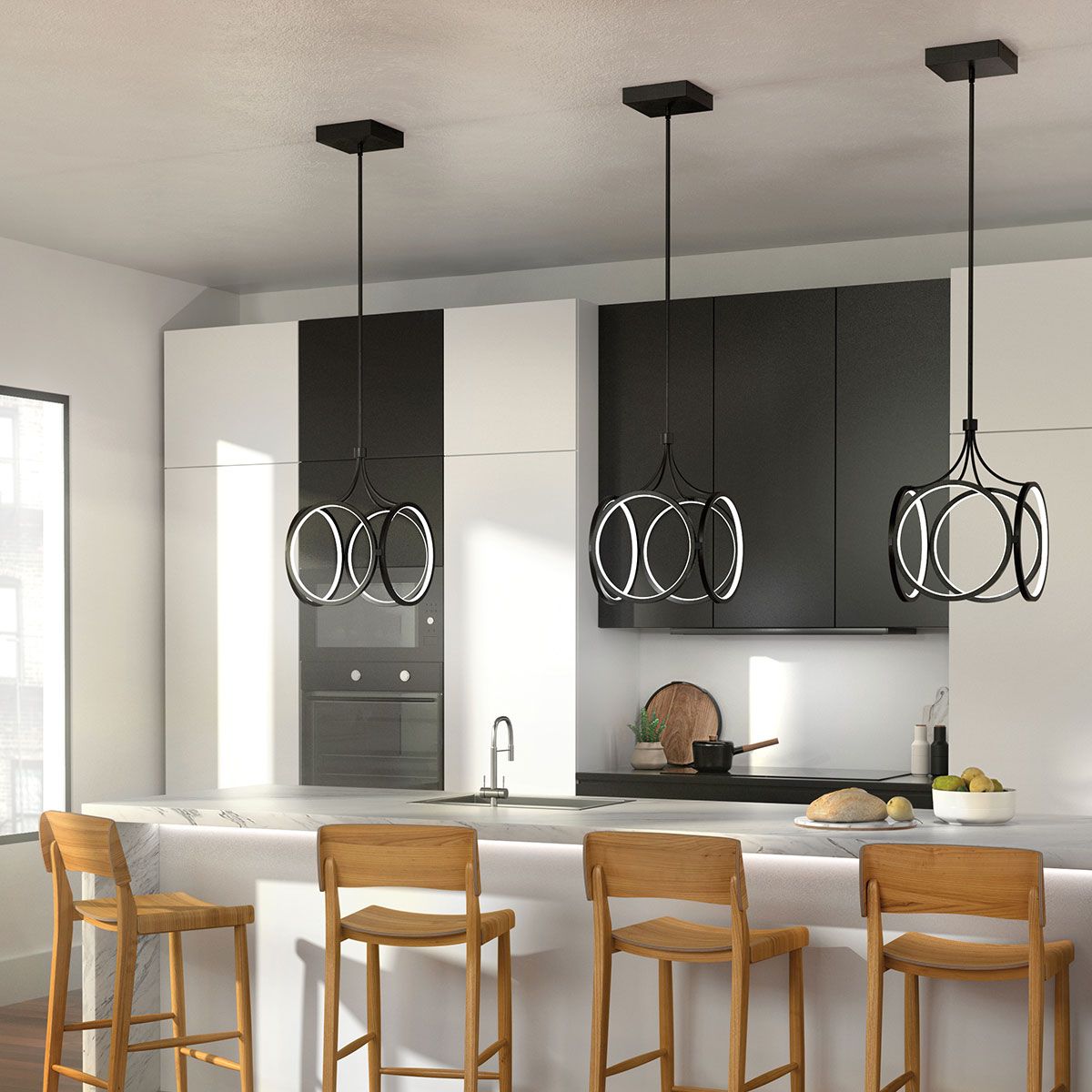 Ciri Modern LED Matte Black Pendant