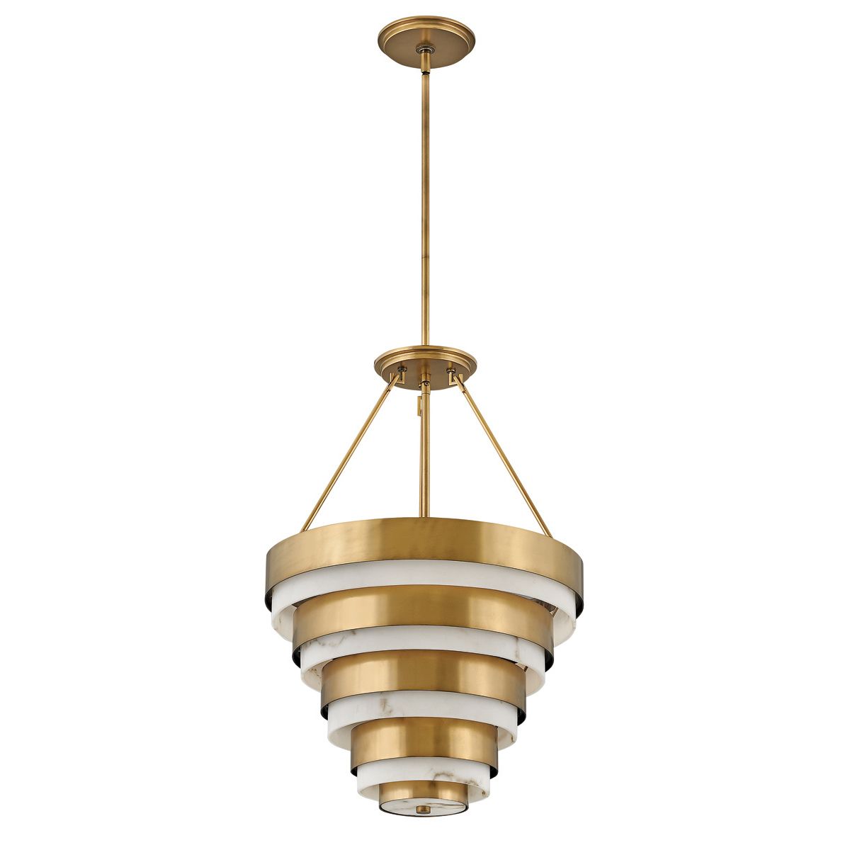 Echelon 4 Light Brass Ceilig Pendant Light By Quintiesse Lighting QN-ECHELON-4P