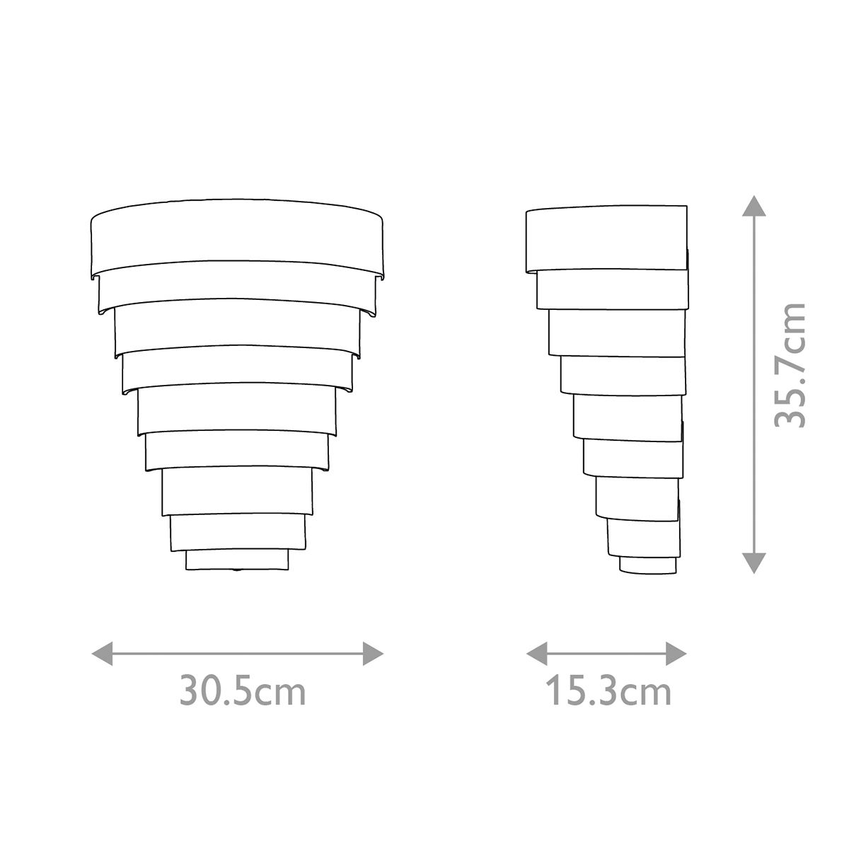 Echelon LED Brass Wall Light