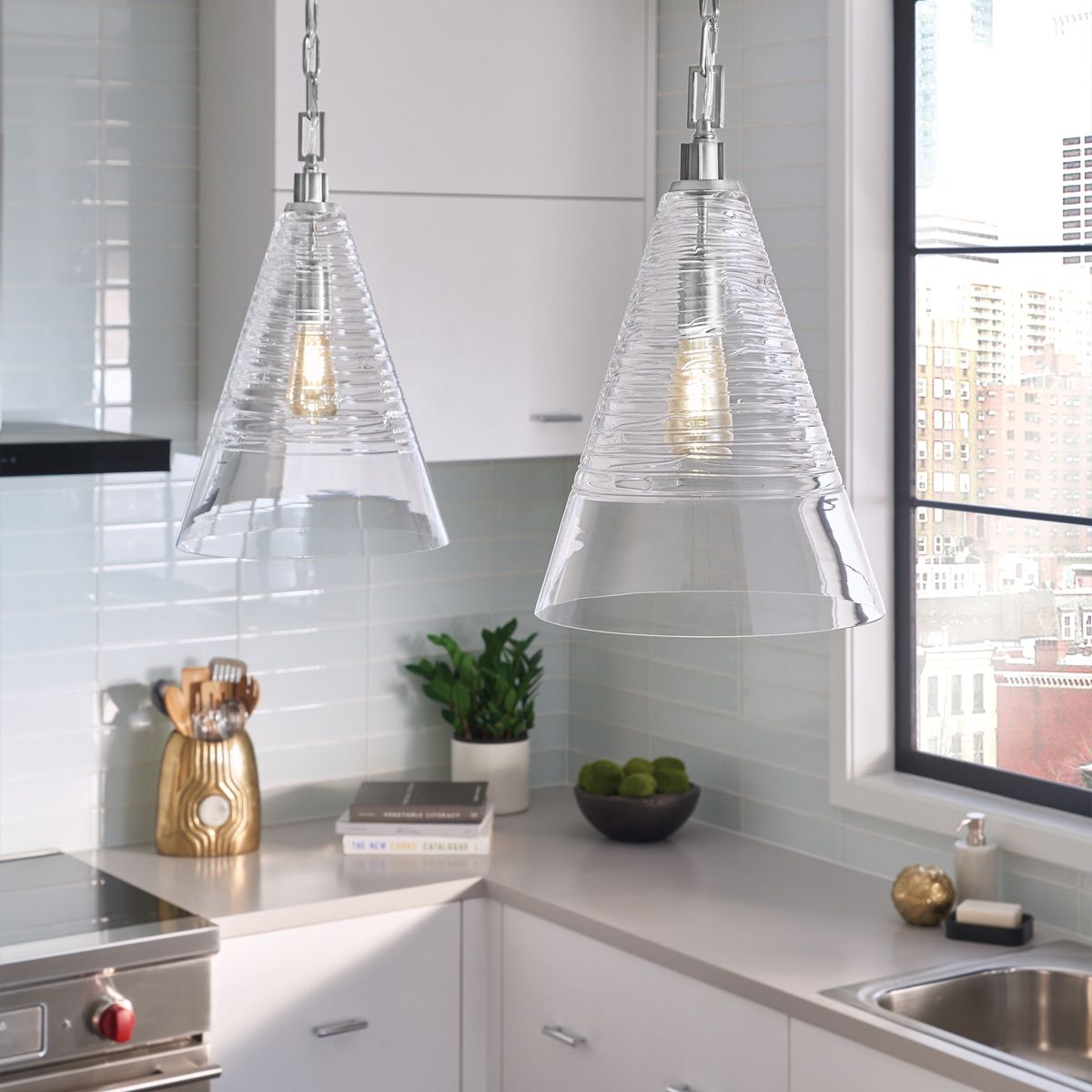 Elmore 1 Light Polished Chrome Pendant