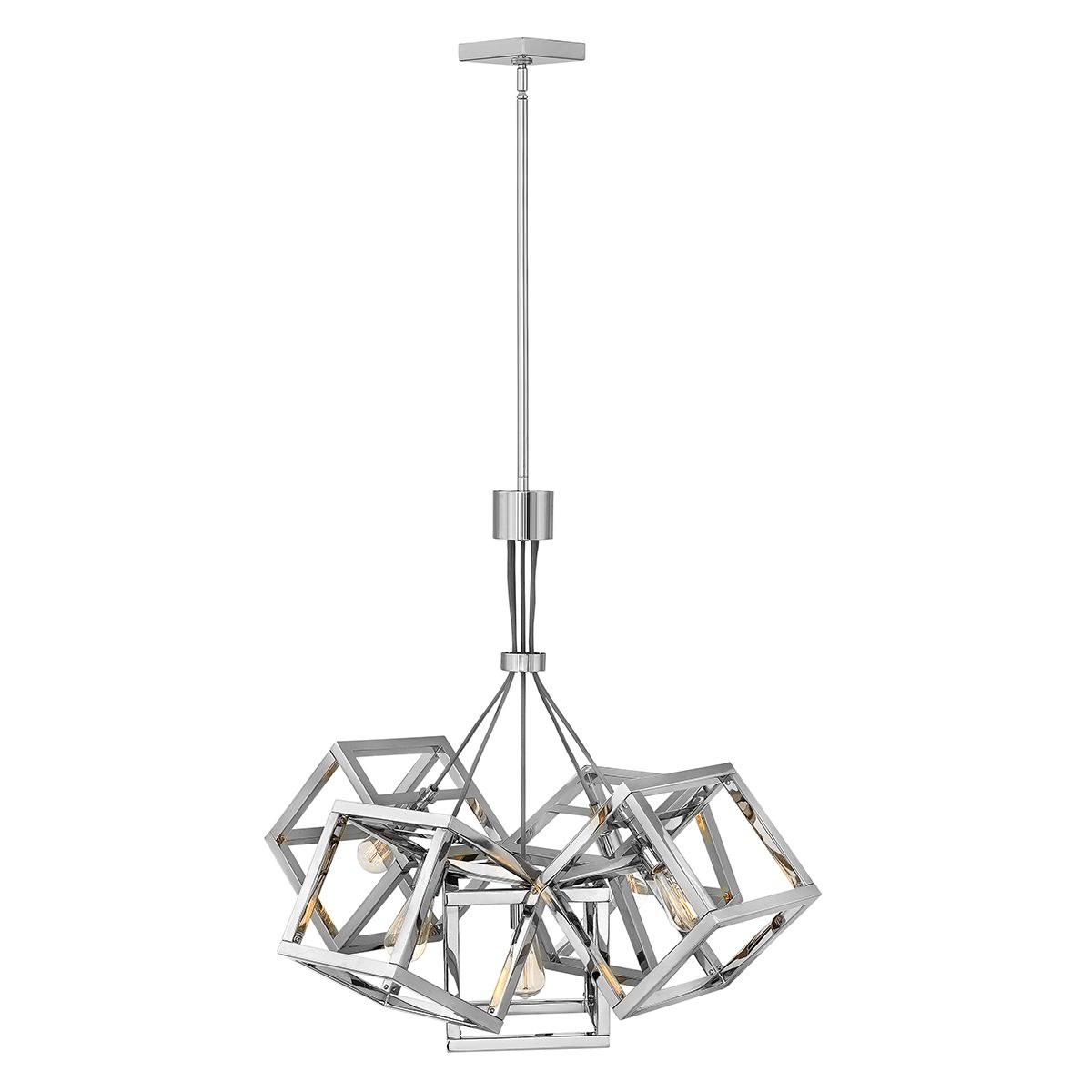 Ensemble 5 Light Polished Nickel Hallway Ceiling Pendant Light By Quintiesse Lighting QN-ENSEMBLE5P-PN
