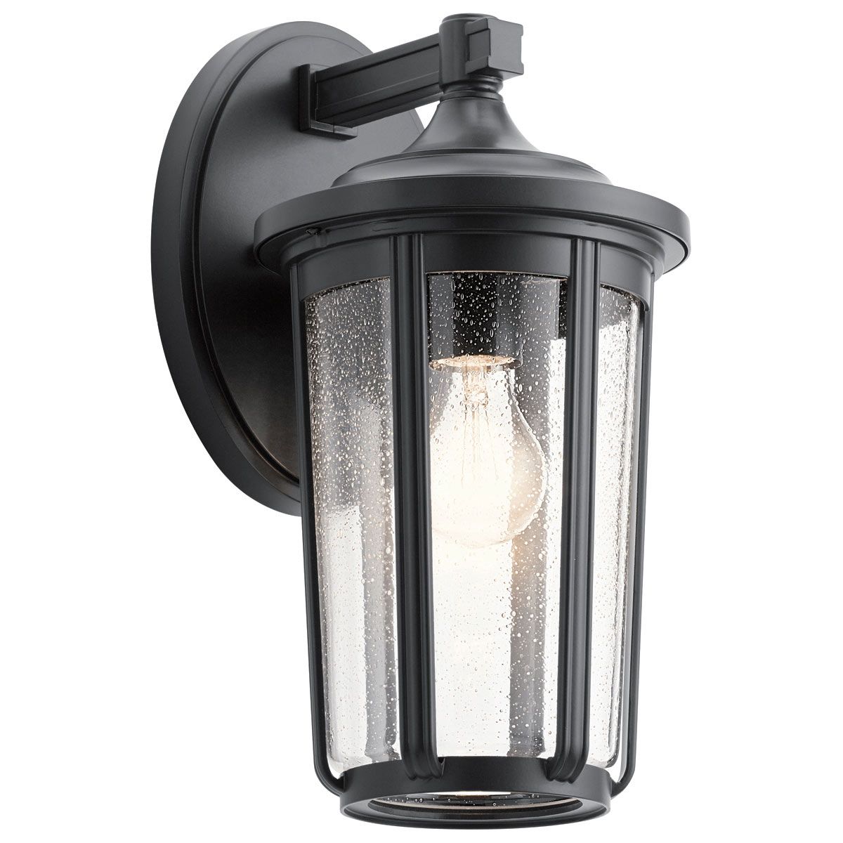 Fairfield 1 Light Large Black Outdoor Wall Lantern QN-FAIRFIELD-L-BK by Kichler