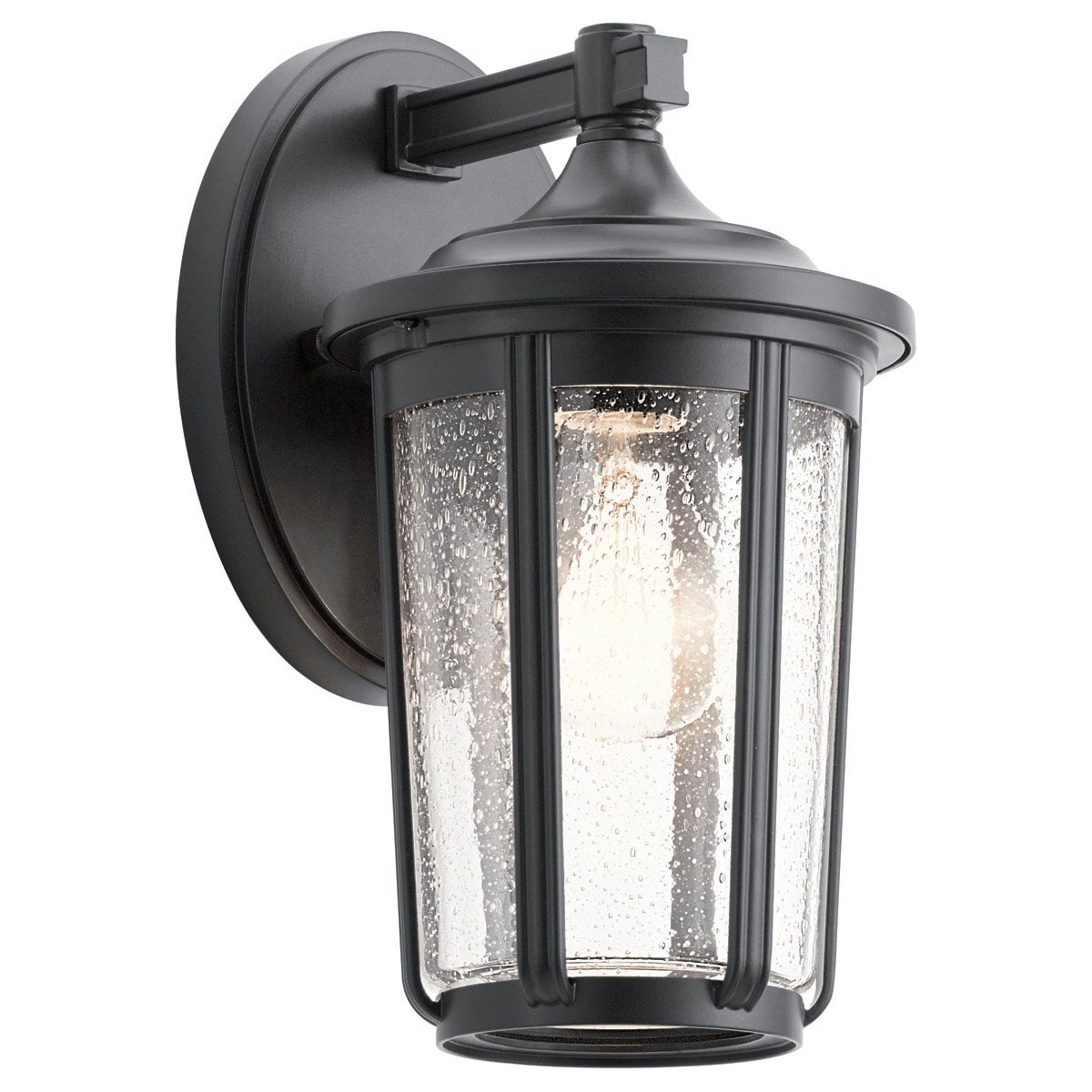Fairfield 1 Light Medium Black Outdoor Wall Lantern QN-FAIRFIELD-M-BK by Kichler